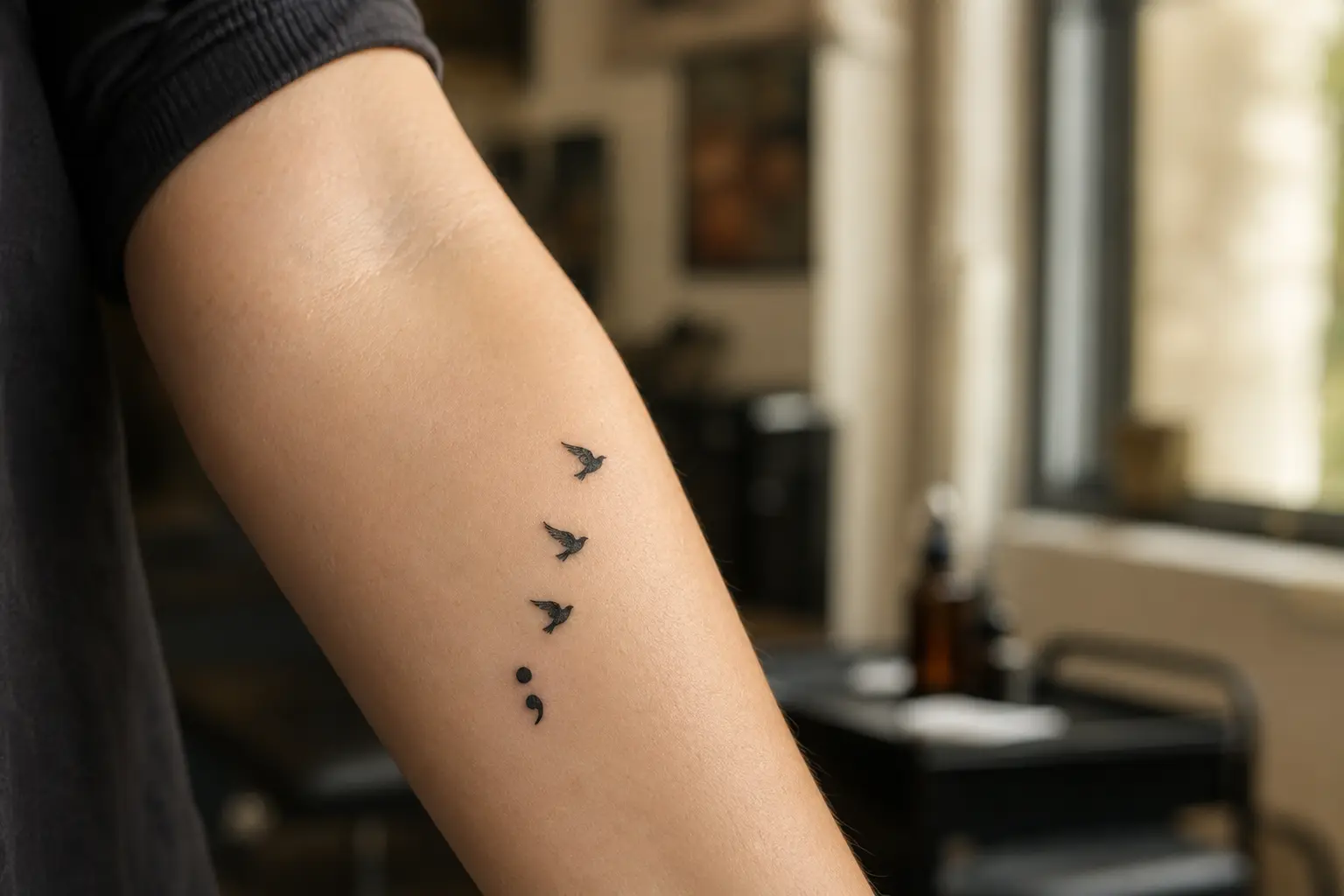 Semicolon With Birds