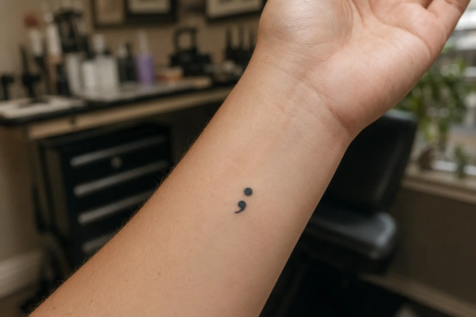 Simple Semicolon Tattoo