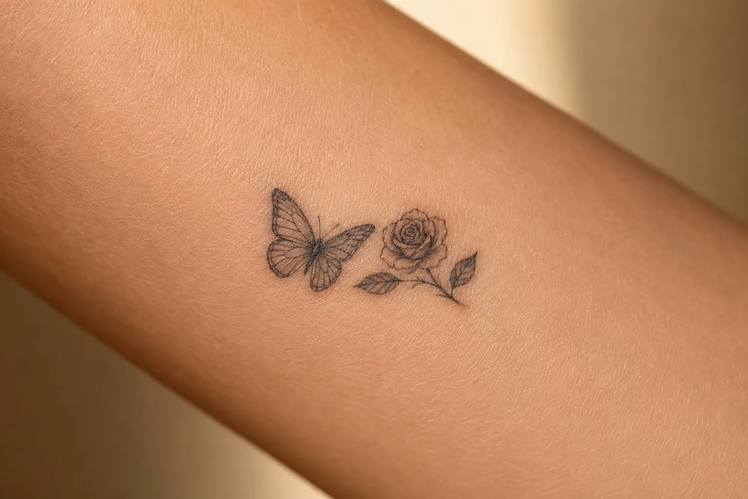 Butterfly With Flowers