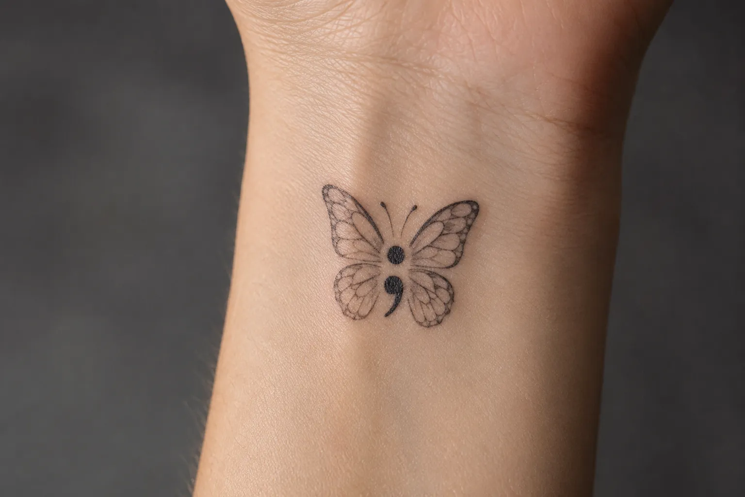 Butterfly With a Semicolon