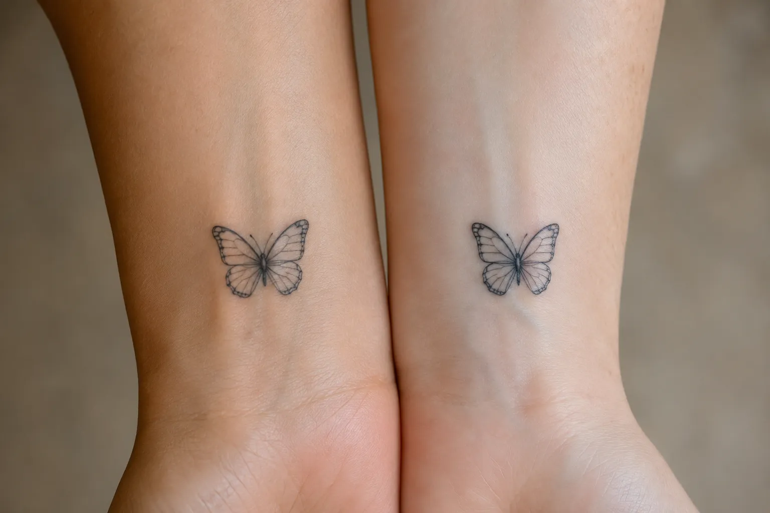 Matching Butterfly Tattoos