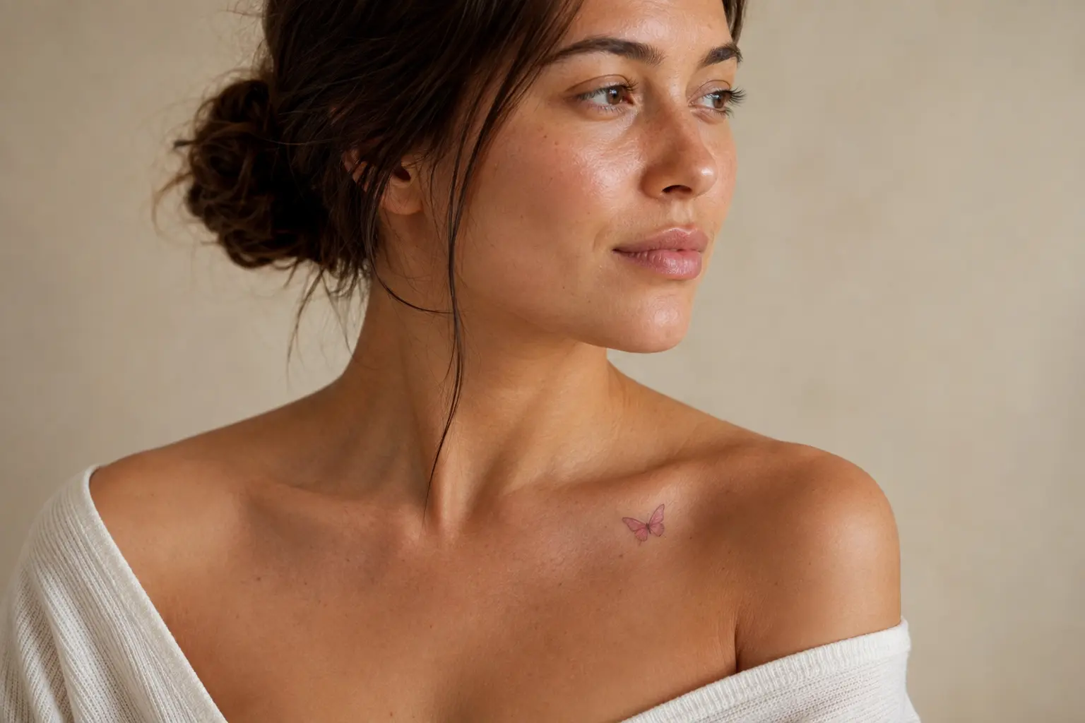 Pink Butterfly Tattoo