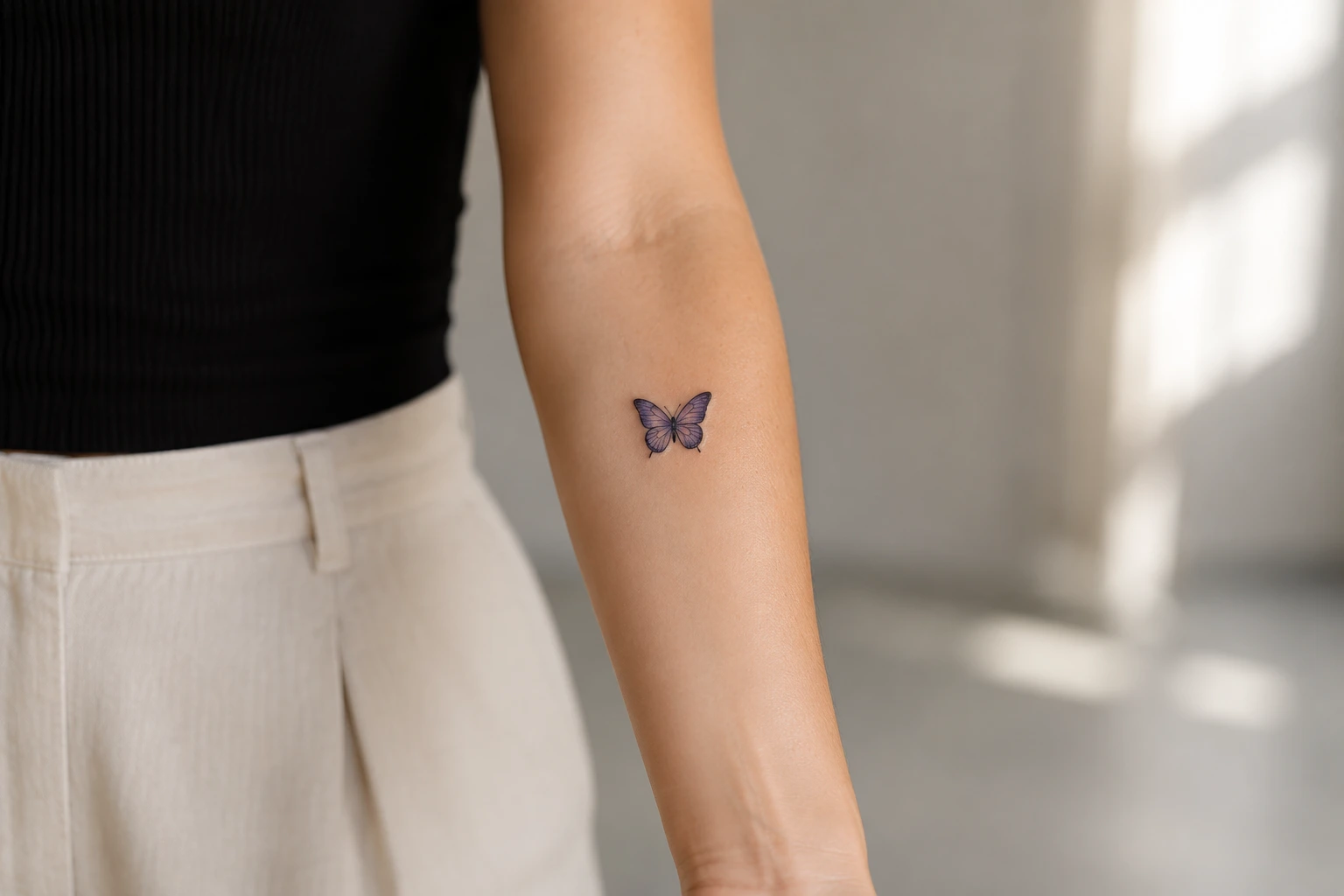 Purple Butterfly Tattoo