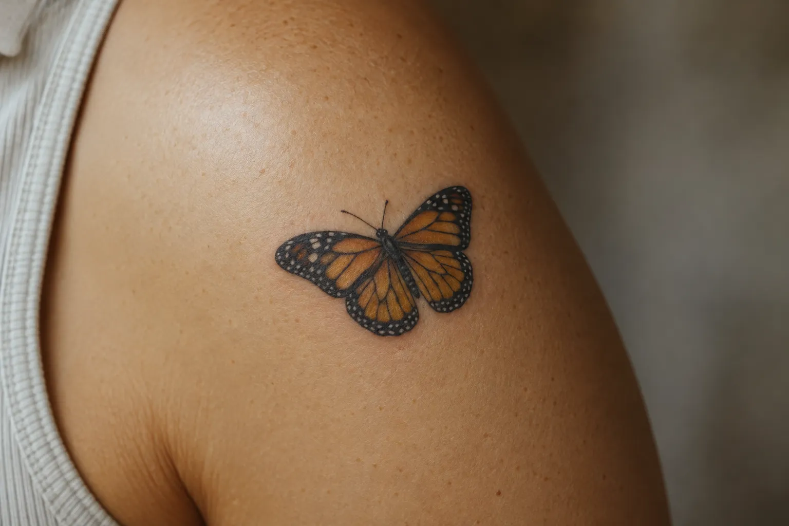 Realistic Butterfly Tattoo
