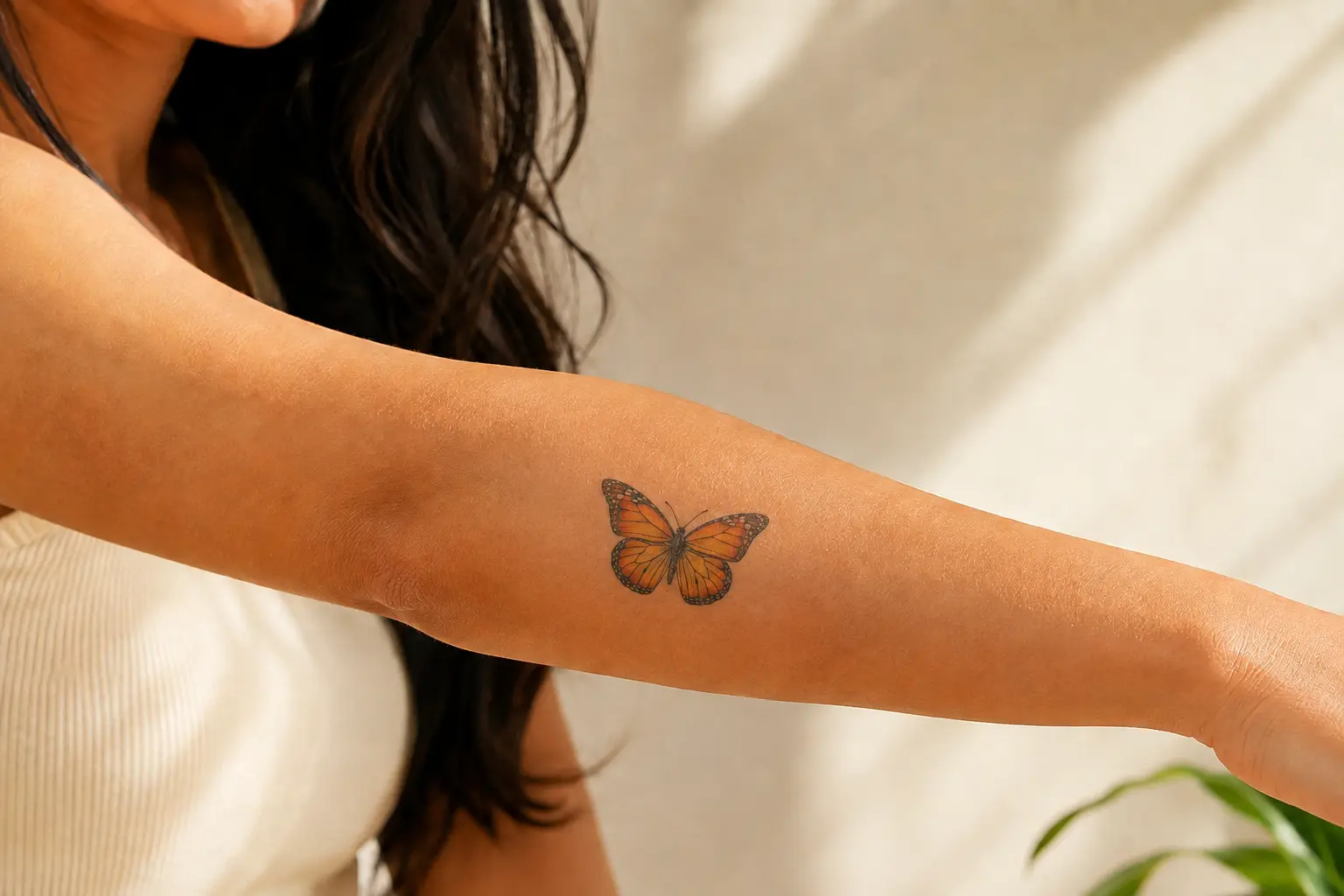 Yellow or Orange Butterfly Tattoo