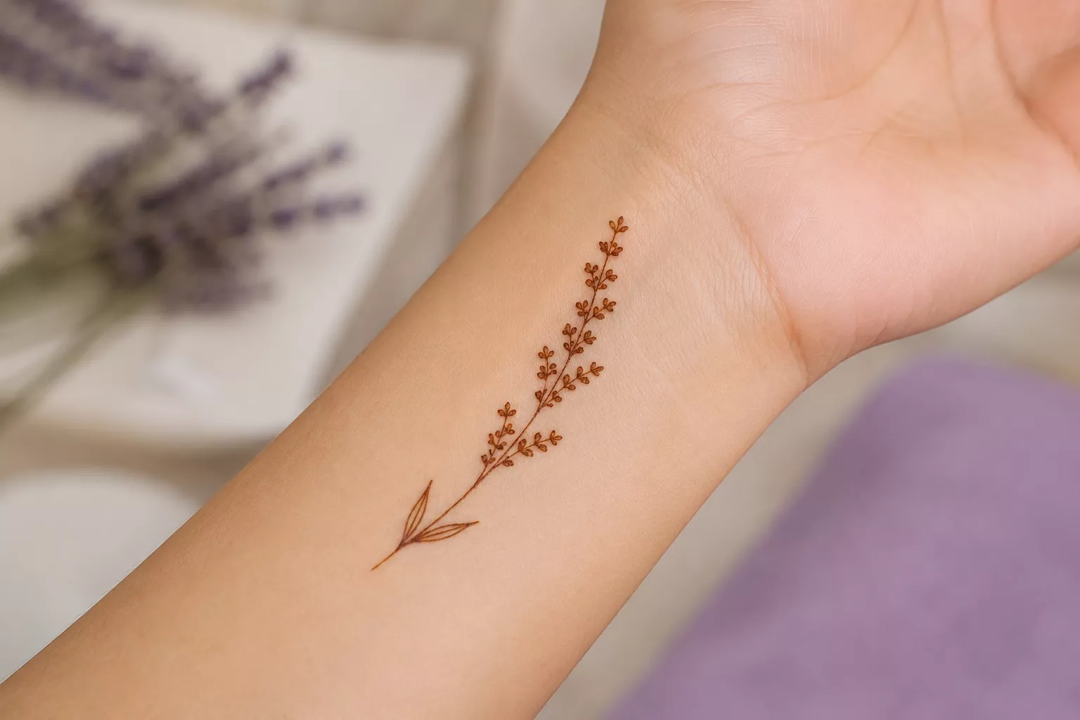 lavender-sprig-henna-tattoo-