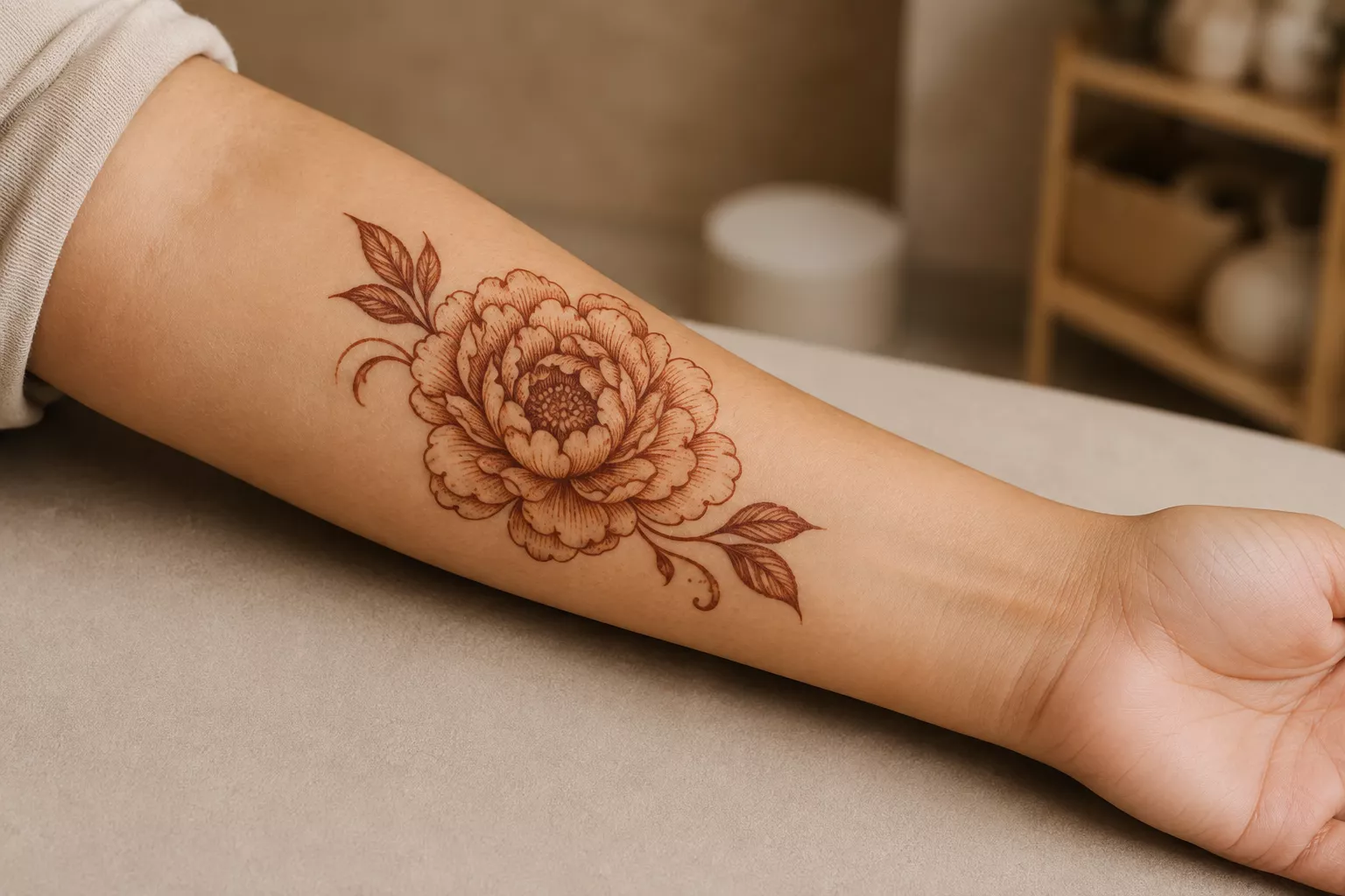 peony-floral-henna-tattoo