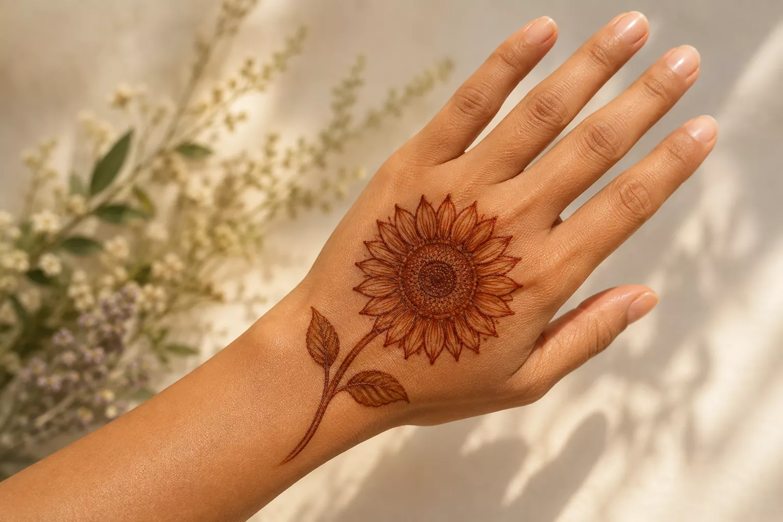 sunflower-henna-design