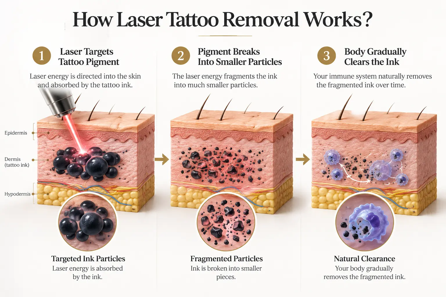 How laser tattoo removal works to break down tattoo ink